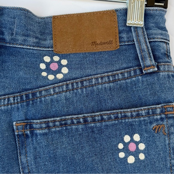 Madewell Perfect Vintage Wide Leg Crop Jeans Floral Size 27 - Picture 11 of 11